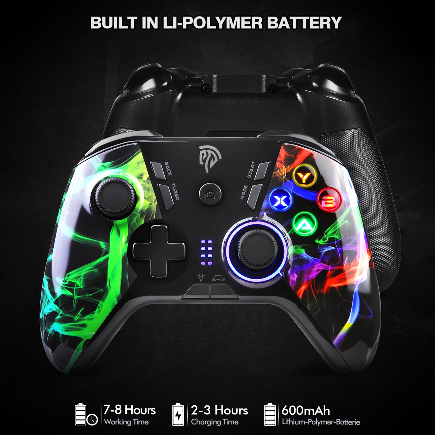 EASYSMX ESM-9110 LED Wireless PC Gamepad Programming Dongle Directly Connected to Game Controller EASYSMX ESM-9110 LED Wireless PC Gamepad Programming Dongle Directly Connected to Game Controller